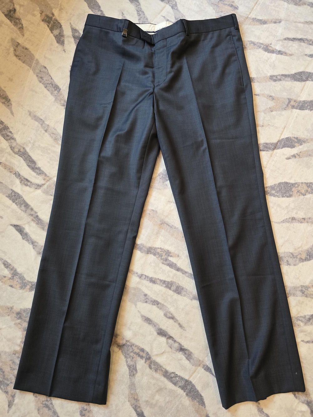 Pierre Cardin Men's Dress Pants - Dark Blue, Size 54, Drop 6